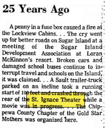 Grand Theatre - Oct 1973 Mention Of 1948 Truck Crash